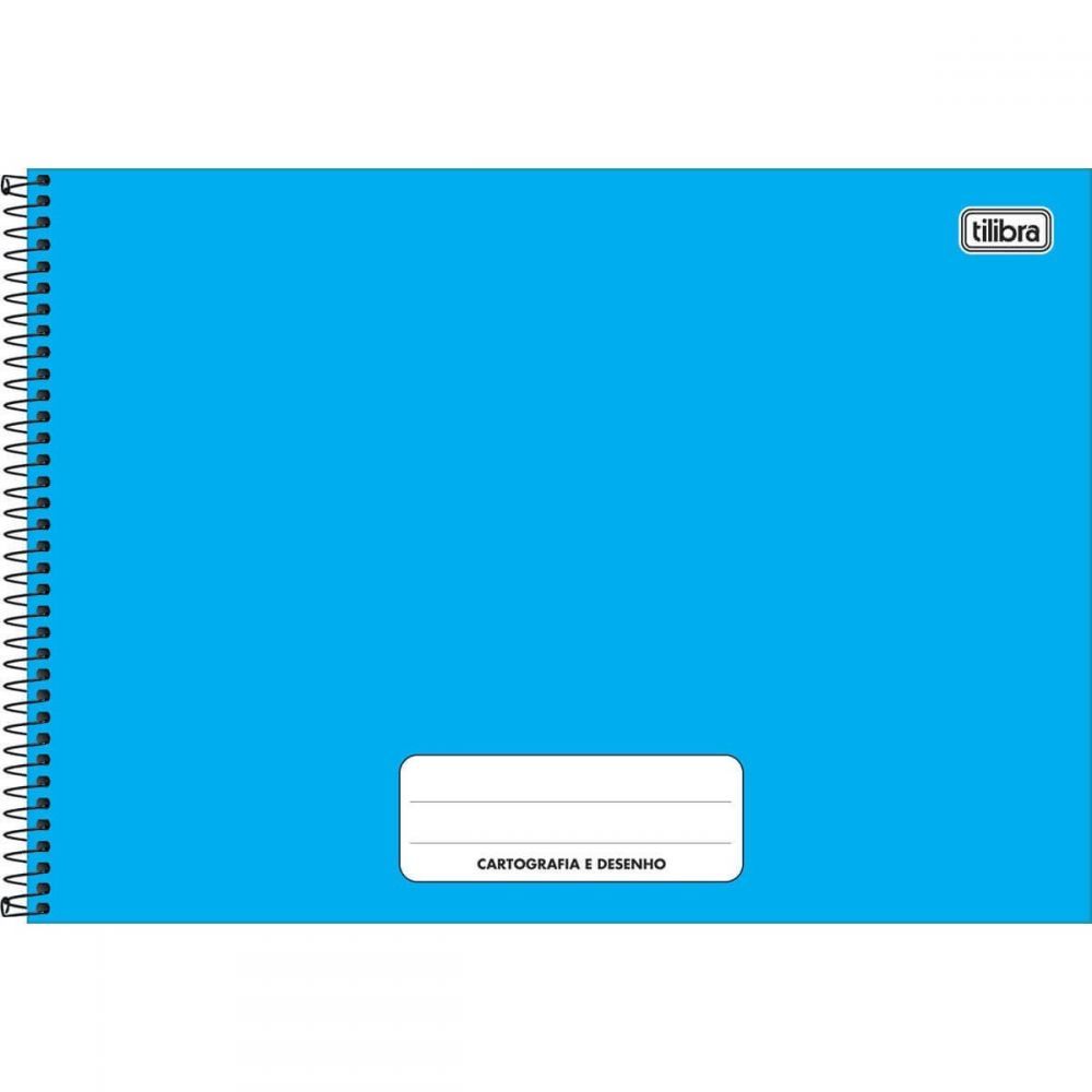 Caderno Cartografia e Desenho Pepper Azul 80 folhas