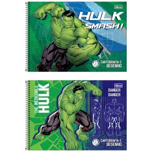 Caderno de Cartografia e Desenho Espiral Capa Dura Hulk 80 Folhas Tilibra (Sortido)