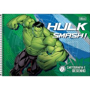 Caderno de Cartografia e Desenho Espiral Capa Dura Hulk 80 Folhas Tilibra (Sortido)