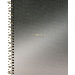 Caderno Espiral Capa Dura Colegial 10 Matérias West Village Metalizado 160 Folhas (Sortido)