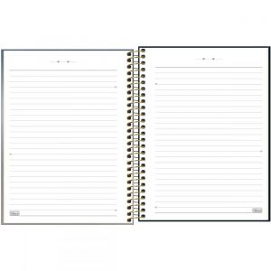 Caderno Espiral Capa Dura Colegial 10 Matérias West Village Metalizado 160 Folhas (Sortido)