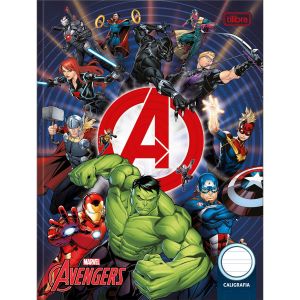 Caderno de Caligrafia Brochura Capa Dura Avengers 40 Folhas (Sortido)