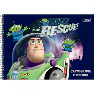 CADERNO DE CARTOGRAFIA E DESENHO ESPIRAL CAPA DURA TOY STORY 80 FOLHAS