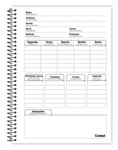 Caderno Espiral 1/4 Capa Dura Essenciale Preto 200 Folhas Credeal