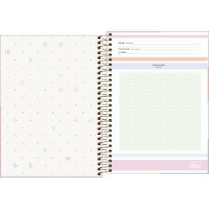 Caderno Espiral 1/4 Capa Dura Happy 80 Folhas Tilibra (Sortido)