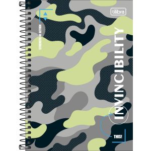 Caderno Espiral 1/4 Capa Dura Hide 80 Folhas (Sortido)