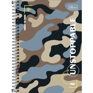 Caderno Espiral 1/4 Capa Dura Hide 80 Folhas (Sortido)