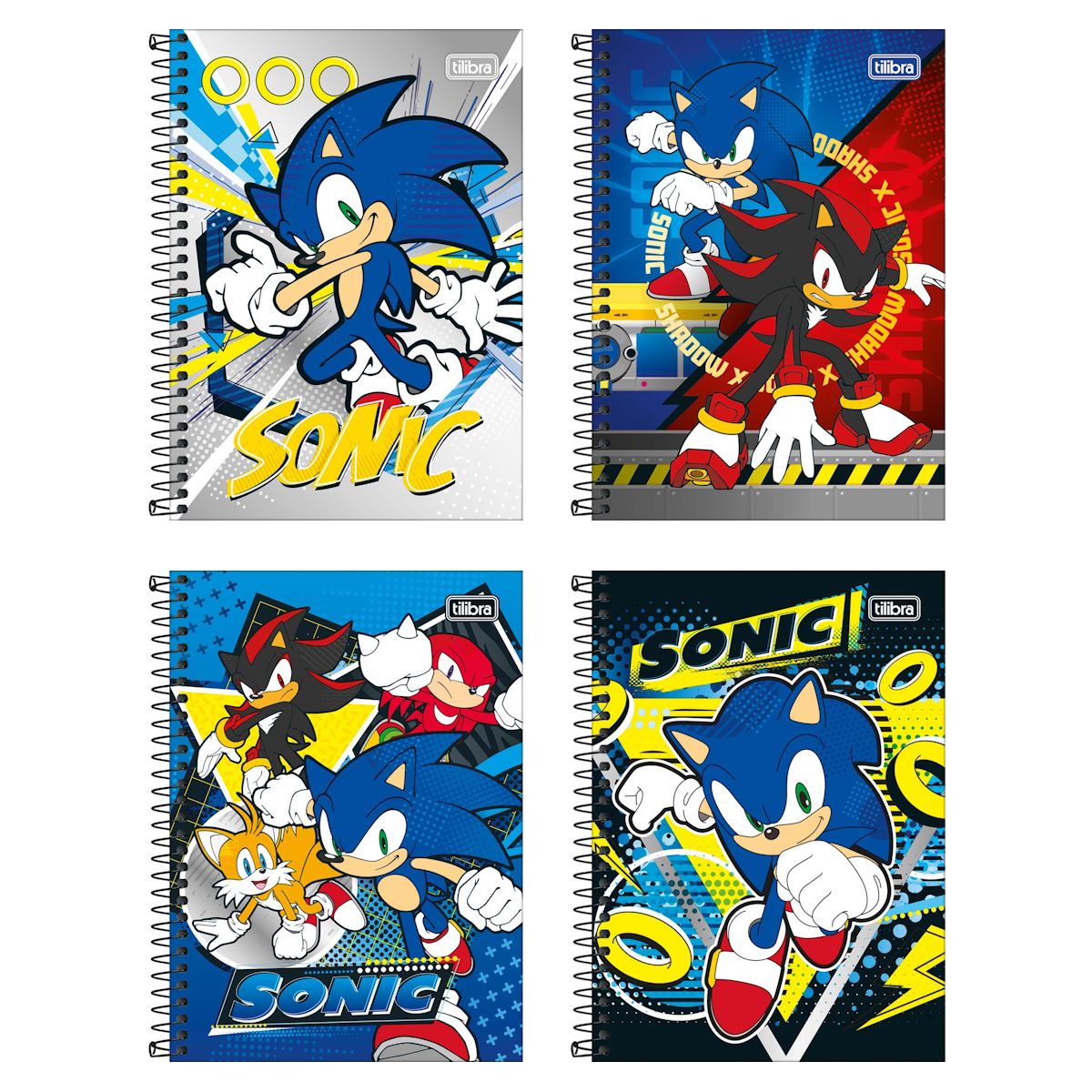 Caderno Espiral Capa Dura 1/4 Sonic 80 Folhas Tilibra (Sortido)