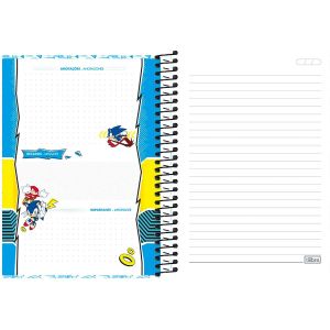 Caderno Espiral Capa Dura 1/4 Sonic 80 Folhas Tilibra (Sortido)