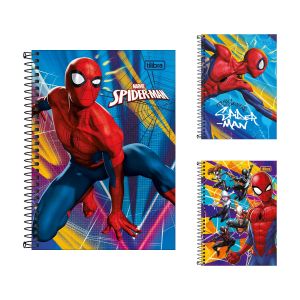 Caderno Espiral Capa Dura 1/4 Spider-man 80 Folhas Tilibra (Sortido)