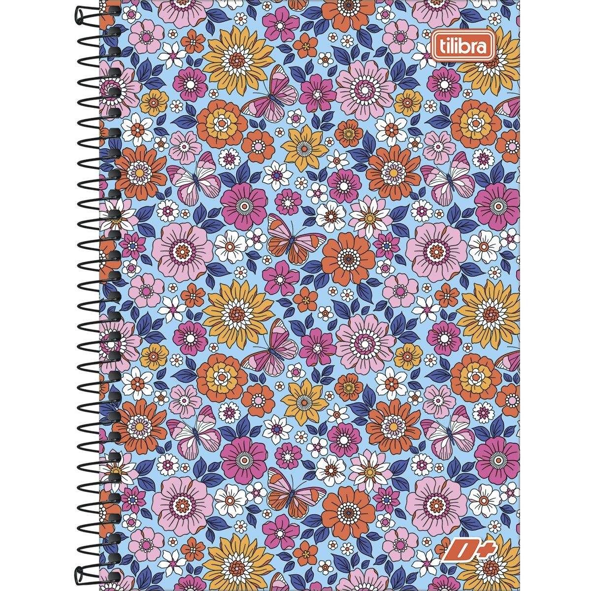 Caderno Espiral Capa Dura 1/4 D+ 200 Folhas - Sortido