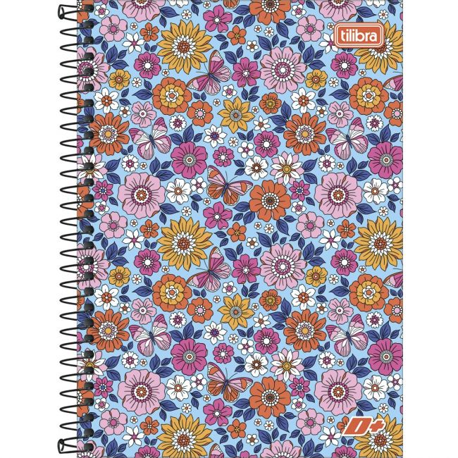 Caderno Espiral Capa Dura 1/4 D+ 200 Folhas - Sortido