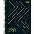 Caderno Espiral Capa Dura Colegial 1 Matéria Neon Kori 80 Folhas