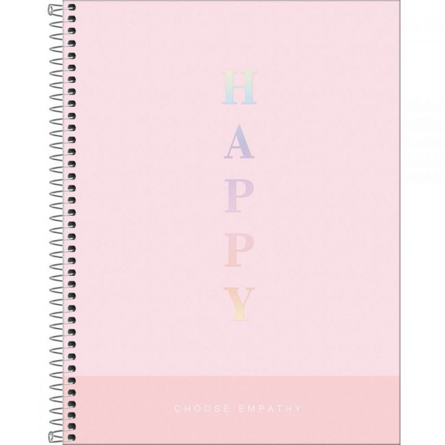 Caderno Espiral Capa Dura A4 Happy 90 Gramas 80 Folhas (Sortido)