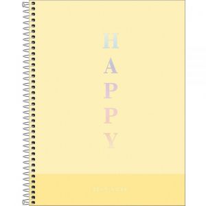 Caderno Espiral Capa Dura A4 Happy 90 Gramas 80 Folhas (Sortido)