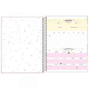 Caderno Espiral Capa Dura A4 Happy 90 Gramas 80 Folhas (Sortido)