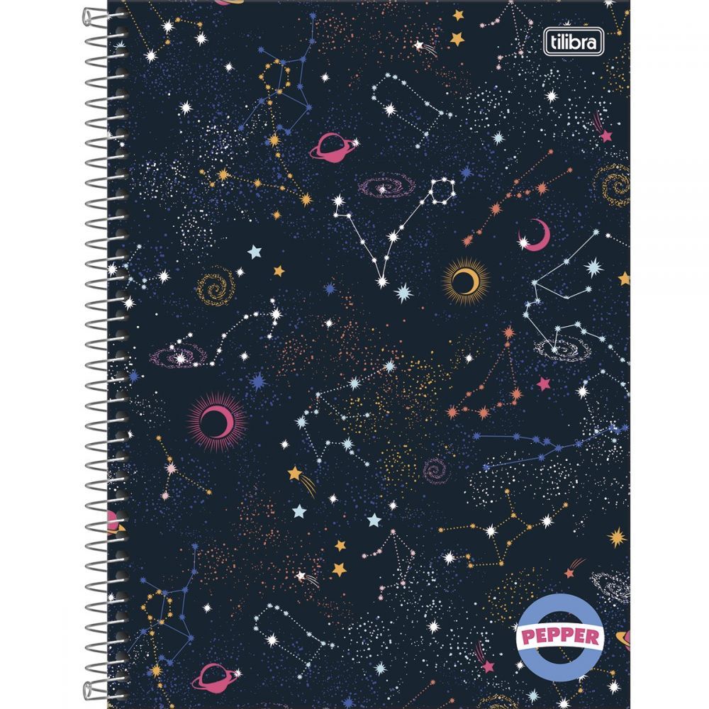 Caderno Espiral Capa Dura Universitário 1 Matéria Pepper Feminino 80 Folhas (Sortido)