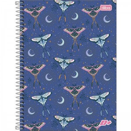 Caderno Espiral Capa Dura Universitário 10 Matérias D+ Feminino 200 Folhas (Sortido)