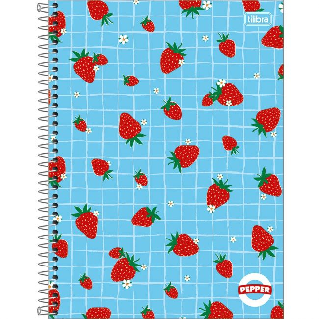 Caderno Espiral Capa Dura Universitário 10 Matérias Pepper Feminino 160 Folhas (Sortido)