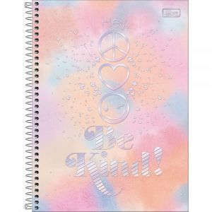 Caderno Espiral Capa Dura Universitário 1 Matéria Good Vibes 80 Folhas - Sortido (Unidade)