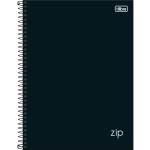 Caderno Espiral Universitário Capa Dura Zip 20 Matérias 320 Folhas Preto Tilibra