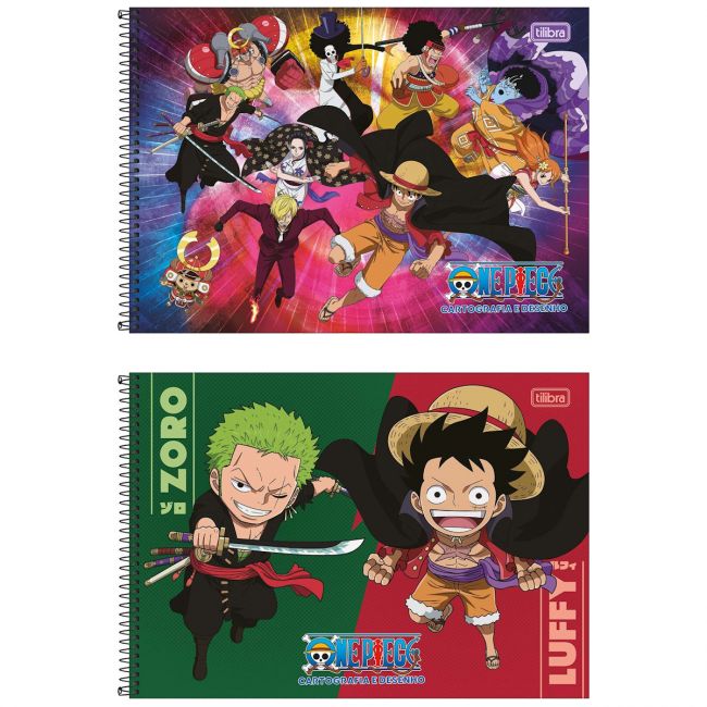 Caderno de Cartografia e Desenho Espiral Capa Dura One Piece 80 Folhas Tilibra (Sortido)