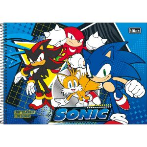 Caderno de Cartografia e Desenho Espiral Capa Dura Sonic 80 Folhas Tilibra (Sortido)