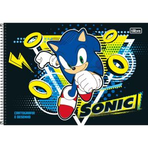 Caderno de Cartografia e Desenho Espiral Capa Dura Sonic 80 Folhas Tilibra (Sortido)