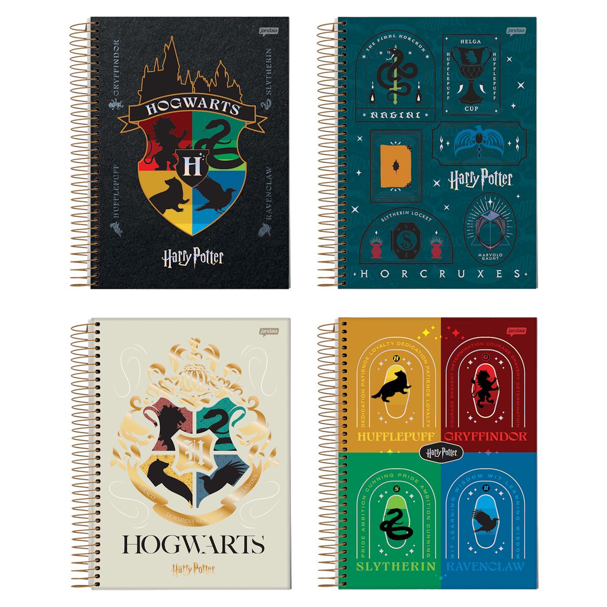 Caderno Espiral Universitário Capa Dura 1 Matéria Harry Potter 96 Folhas Jandaia (Sortido)