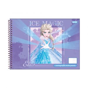 Caderno Cartografia e Desenho Espiral Capa Dura Frozen 80 Folhas Jandaia (Sortido)