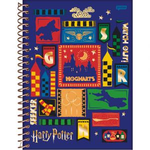 Caderno Espiral Colegial Capa Dura 10 Matérias Harry Potter 160 Folhas Jandaia (Sortido)