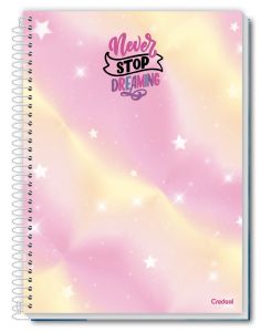 Caderno Espiral Colegial Capa Dura 10 Matérias Colegial Moments 160 Folhas Credeal (Sortido)