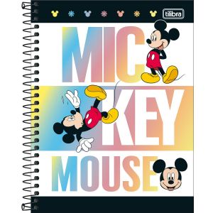 Caderno Espiral Capa Dura Colegial 10 Matérias Mickey 160 Folhas Tilibra (Sortido)