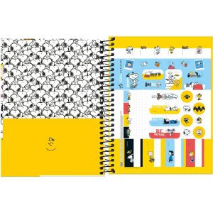 Caderno Espiral Capa Dura Colegial 10 Matérias Snoopy 160 Folhas Tilibra (Sortido)