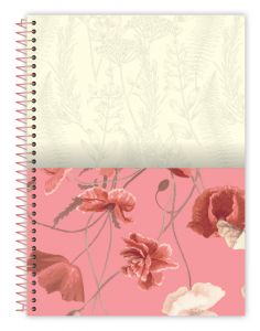 Caderno Espiral Colegial Capa Dura 1 Matéria Botanical 80 Folhas Credeal (Sortido)