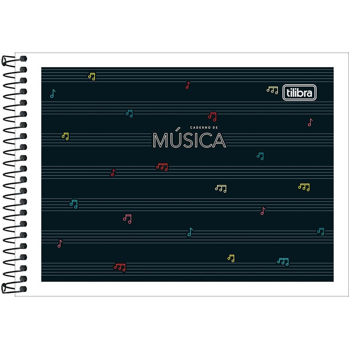 Caderno Espiral Música Capa Flexível P 48 Folhas (Sortido)