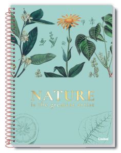 Caderno Espiral Universitário Capa Dura 10 Matérias Botanical 160 Folhas Credeal (Sortido)