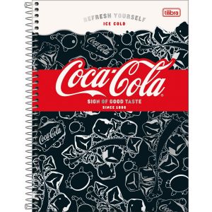 Caderno Espiral Universitário Capa Dura Connect Coca-Cola 10 Matérias 160 Folhas Tilibra (Sortido)