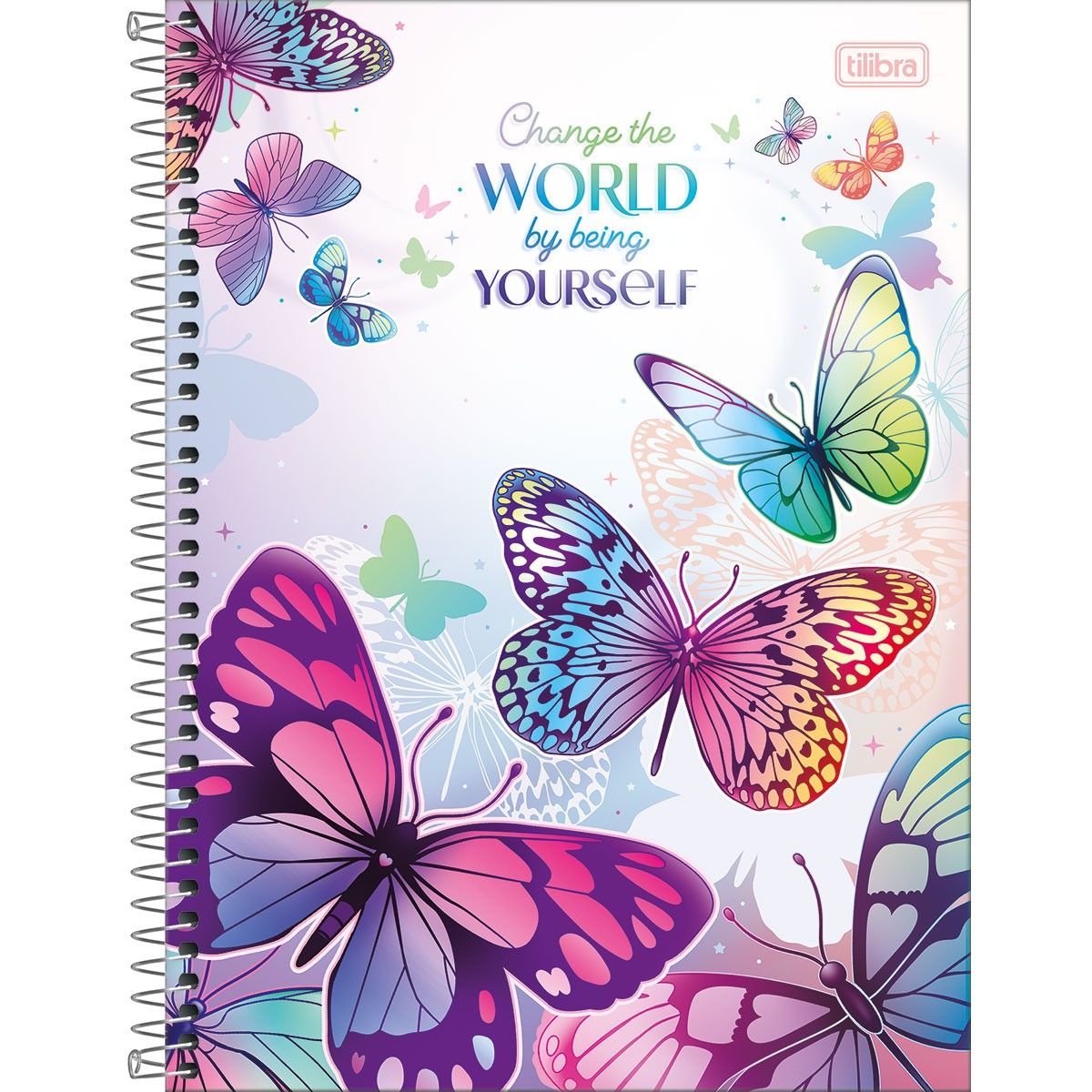 Caderno Espiral Capa Dura Universitário 10 Matérias Daisy 160 Folhas (Sortido)