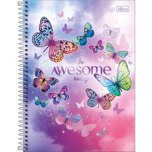 Caderno Espiral Capa Dura Universitário 10 Matérias Daisy 160 Folhas (Sortido)