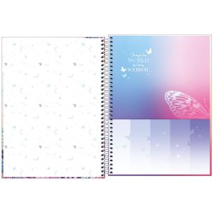 Caderno Espiral Capa Dura Universitário 10 Matérias Daisy 160 Folhas (Sortido)