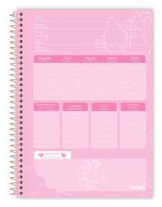 Caderno Espiral Universitário Capa Dura 10 Matérias Foxy Teen 160 Folhas Credeal (Sortido)