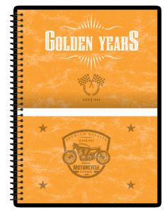 Caderno Espiral Universitário Capa Dura 10 Matérias Golden Years 160 Folhas Credeal (Sortido)