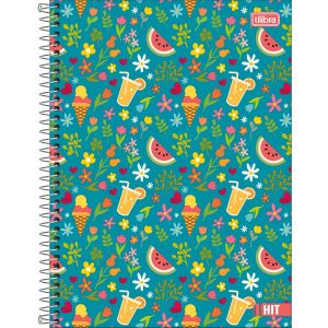 Caderno Espiral Universitário Capa Dura Hit Feminino 10 Matérias 160 Folhas Tilibra (Sortido)