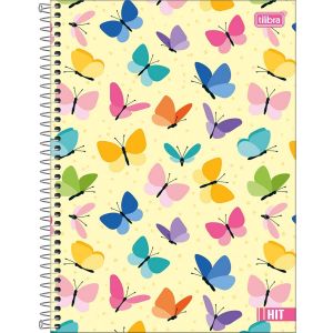 Caderno Espiral Universitário Capa Dura Hit Feminino 10 Matérias 160 Folhas Tilibra (Sortido)