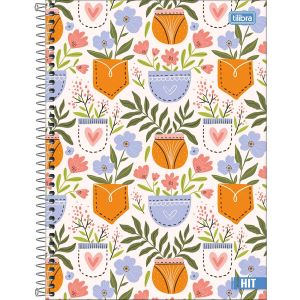 Caderno Espiral Universitário Capa Dura Hit Feminino 10 Matérias 160 Folhas Tilibra (Sortido)