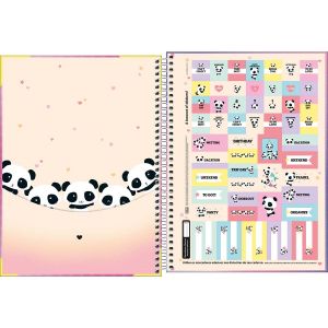 Caderno Espiral Universitário Capa Dura Lovely Friend 10 Matérias 160 Folhas Tilibra (Sortido)