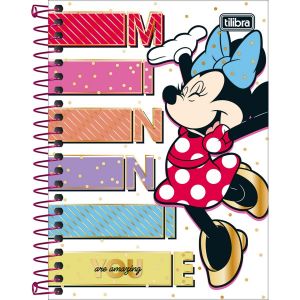 Caderno Espiral Capa Dura Universitário Connect 10 Matérias Minnie 160 Folhas Tilibra (Sortido)