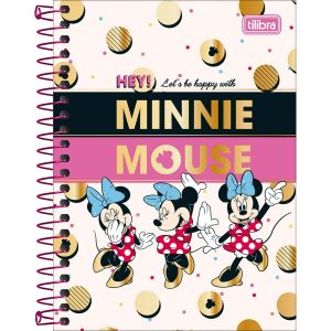 Caderno Espiral Capa Dura Universitário Connect 10 Matérias Minnie 160 Folhas Tilibra (Sortido)