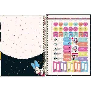 Caderno Espiral Capa Dura Universitário Connect 10 Matérias Minnie 160 Folhas Tilibra (Sortido)